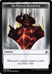 Ob Nixilis, Reignited Emblem // Zombie (010) Double-Sided Token [Commander 2019 Tokens] | Good Games Morley
