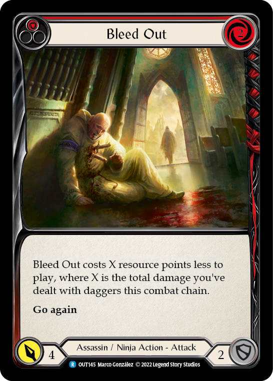 Bleed Out (Red) [OUT145] (Outsiders)  Rainbow Foil | Good Games Morley