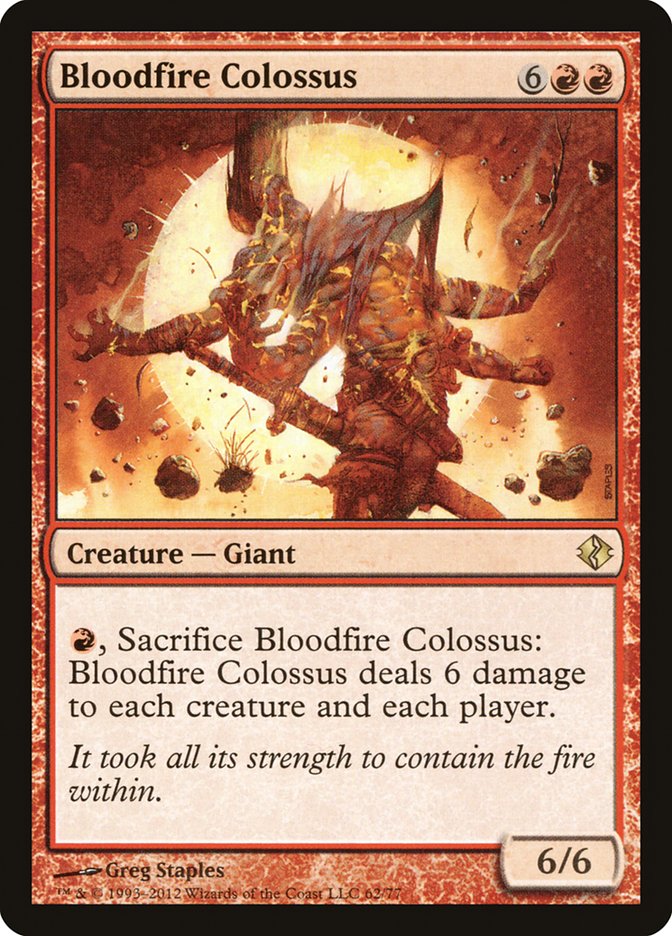 Bloodfire Colossus 62/77 (Duel Decks: Venser vs. Koth)  | Good Games Morley
