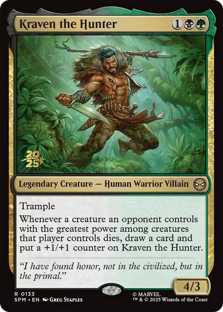 Kraven the Hunter 133s/73 (Prerelease Cards)  - Foil | Good Games Morley