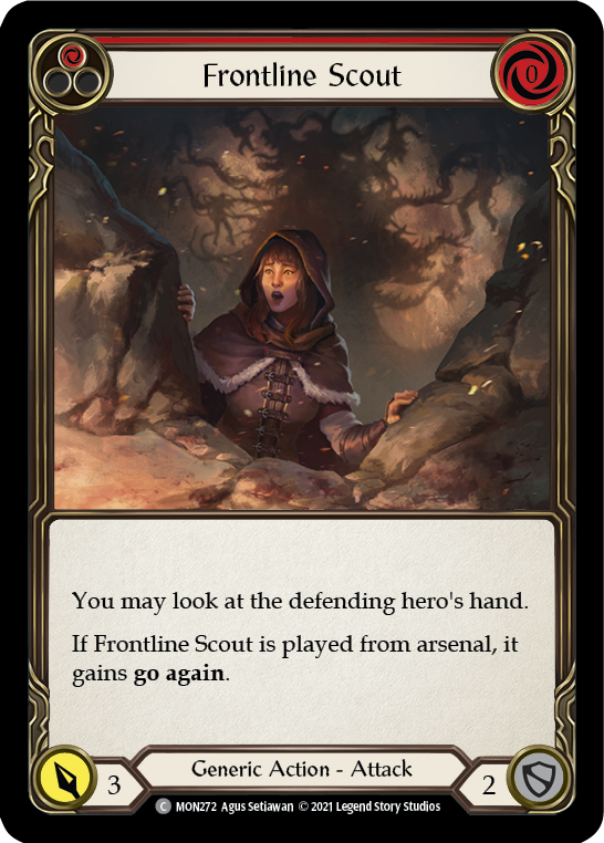 Frontline Scout (Red) [MON272-RF] (Monarch)  1st Edition Rainbow Foil | Good Games Morley