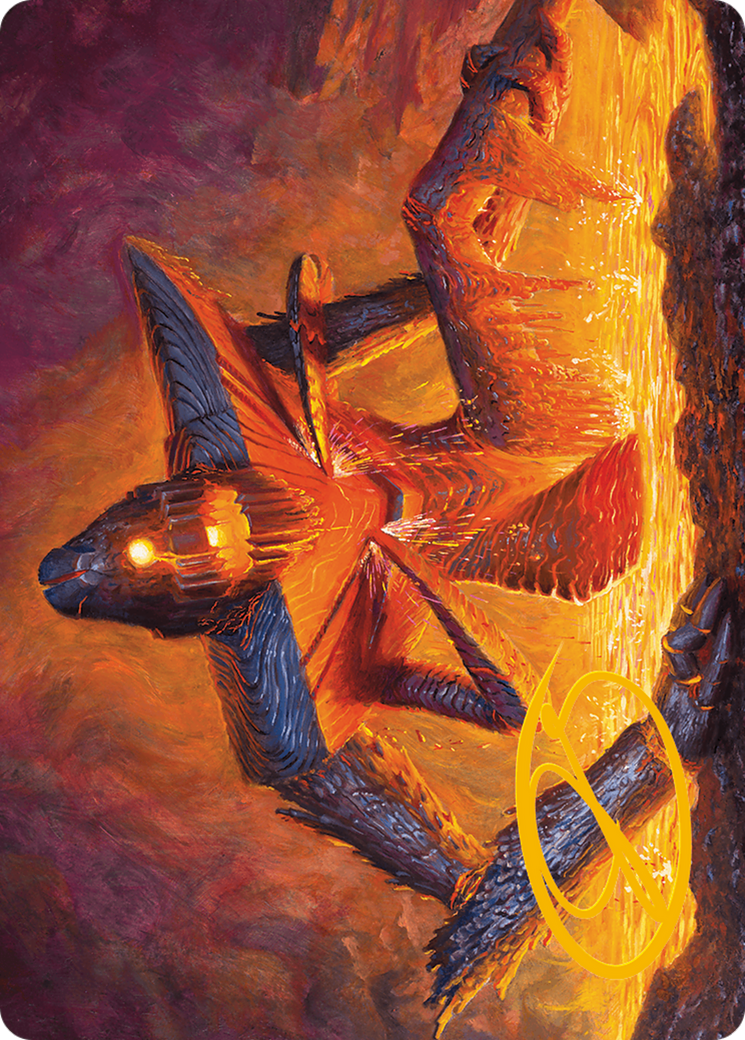 Molten Gatekeeper Art Card (Gold-Stamped Signature) [Modern Horizons 3 Art Series] | Good Games Morley