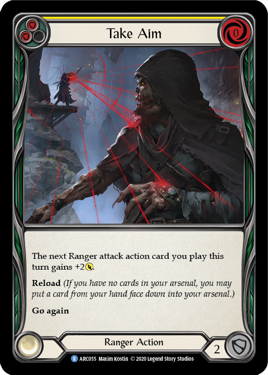 Take Aim (Yellow) [U-ARC055] (Arcane Rising Unlimited)  Unlimited Rainbow Foil | Good Games Morley