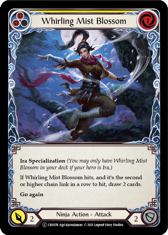 Whirling Mist Blossom [U-CRU074] (Crucible of War Unlimited)  Unlimited Rainbow Foil | Good Games Morley
