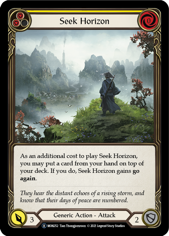 Seek Horizon (Yellow) [U-MON252-RF] (Monarch Unlimited)  Unlimited Rainbow Foil | Good Games Morley
