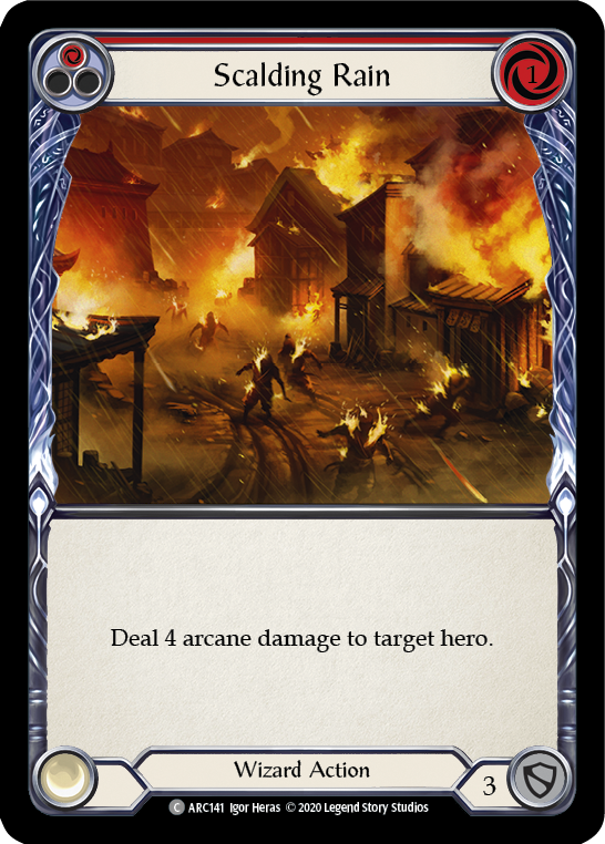 Scalding Rain (Red) [U-ARC141] (Arcane Rising Unlimited)  Unlimited Rainbow Foil | Good Games Morley