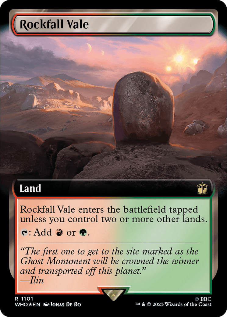 Rockfall Vale (Extended Art) (Surge Foil) [Doctor Who] | Good Games Morley