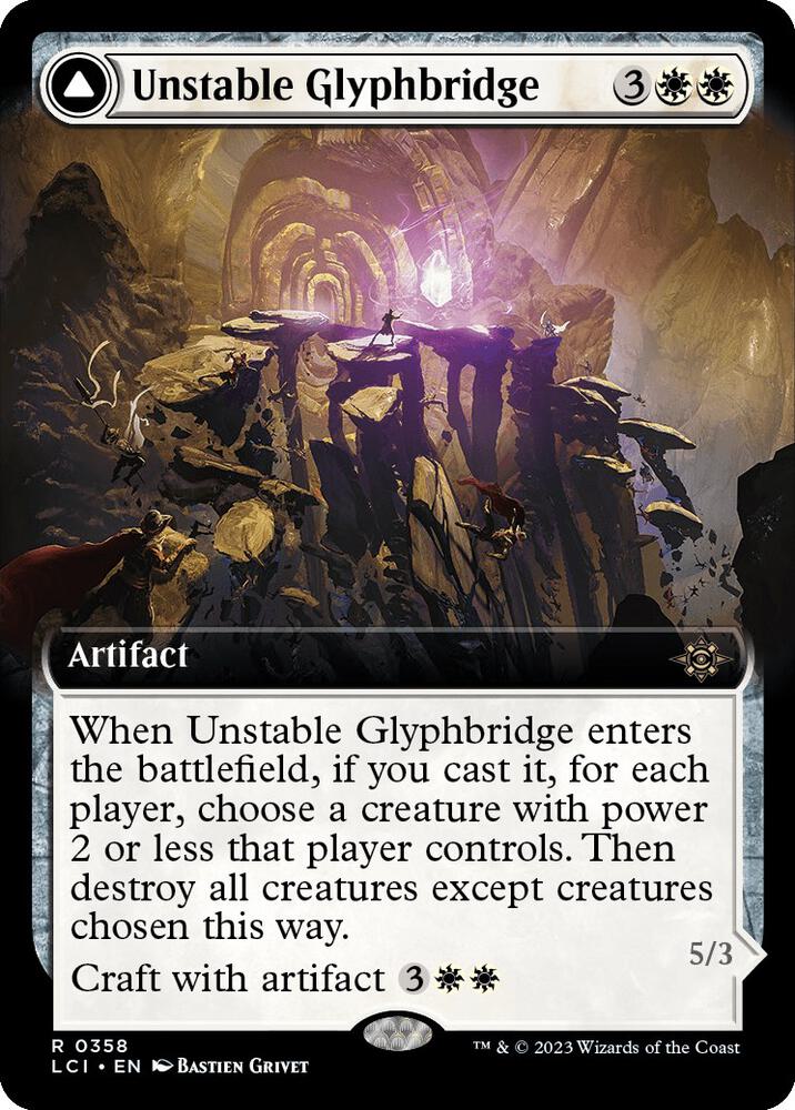Unstable Glyphbridge // Sandswirl Wanderglyph 358/291 (The Lost Caverns of Ixalan)  - Extended Art | Good Games Morley