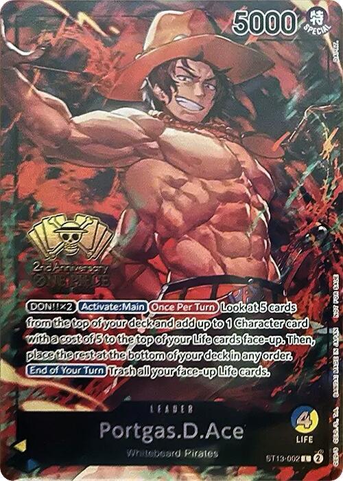 Portgas.D.Ace (2nd Anniversary Tournament) ST13-002 (One Piece Promotion Cards)  - Foil | Good Games Morley