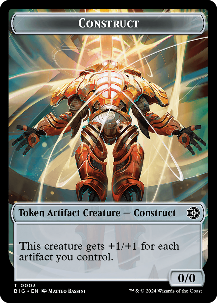 Treasure // Construct Double-Sided Token [Outlaws of Thunder Junction Tokens] | Good Games Morley