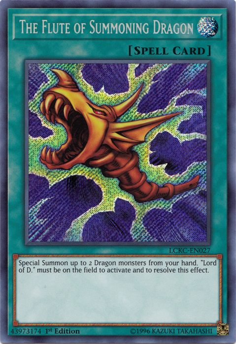 The Flute of Summoning Dragon [LCKC-EN027] Secret Rare | Good Games Morley
