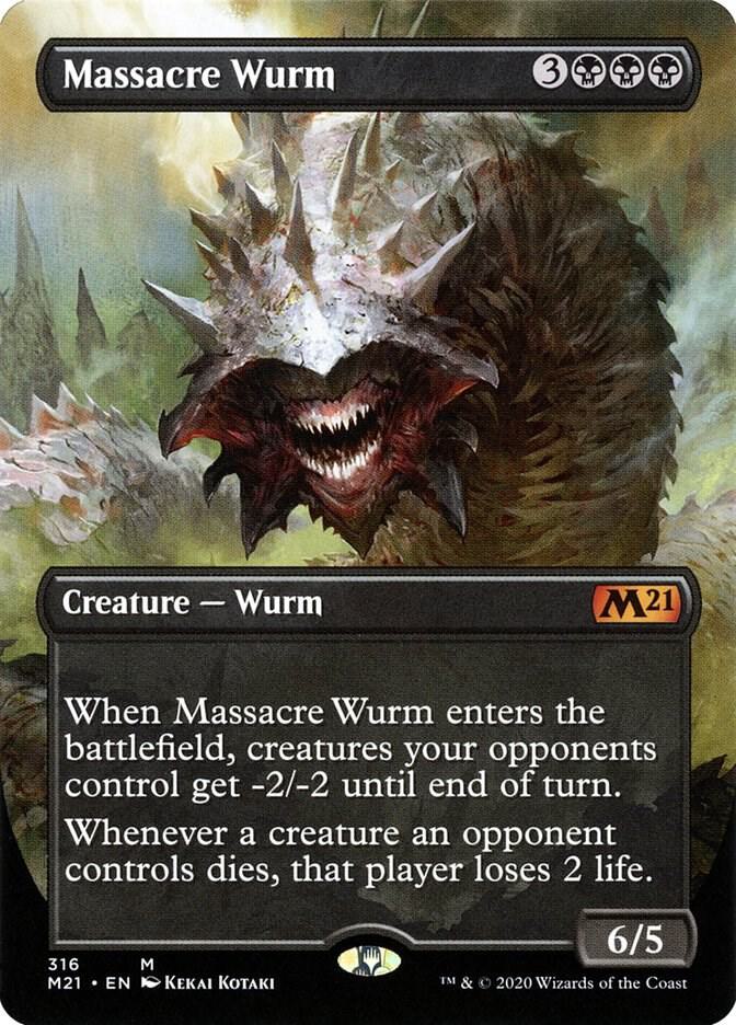 Massacre Wurm 316 (Core Set 2021)  - Borderless | Good Games Morley