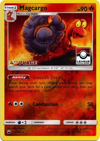 Magcargo (24/168) (League Promo 4th Place) [Sun & Moon: Celestial Storm] | Good Games Morley