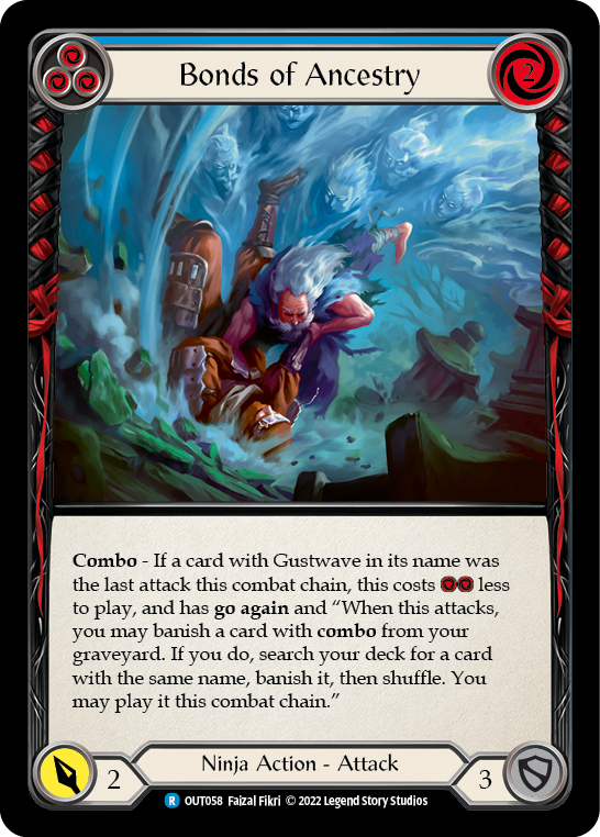 Bonds of Ancestry (Blue) [OUT058] (Outsiders)  Rainbow Foil | Good Games Morley