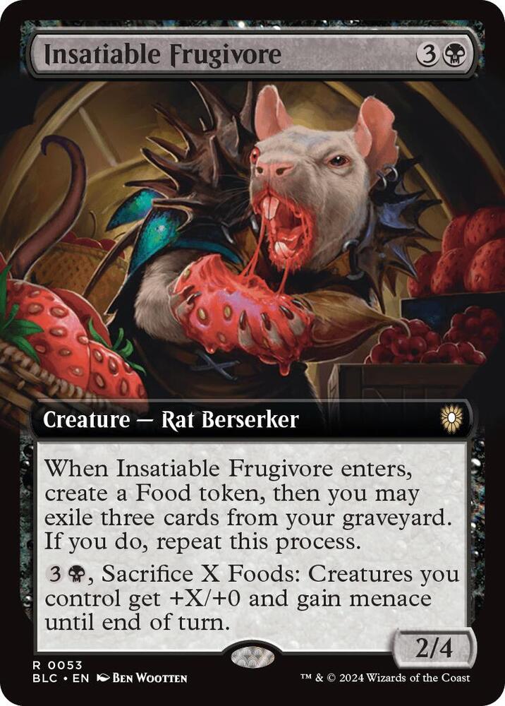 Insatiable Frugivore 53 (Commander: Bloomburrow)  - Extended Art | Good Games Morley
