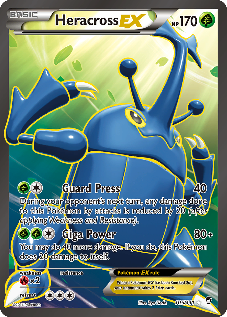 Heracross EX (105/111) [XY: Furious Fists] | Good Games Morley