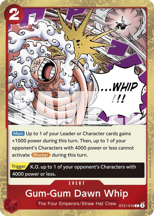 Gum-Gum Dawn Whip ST21-016 (Starter Deck EX: Gear 5)  - Foil | Good Games Morley