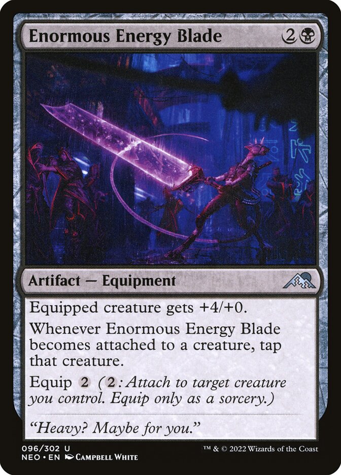 Enormous Energy Blade 96/302 (Kamigawa: Neon Dynasty)  - Foil | Good Games Morley