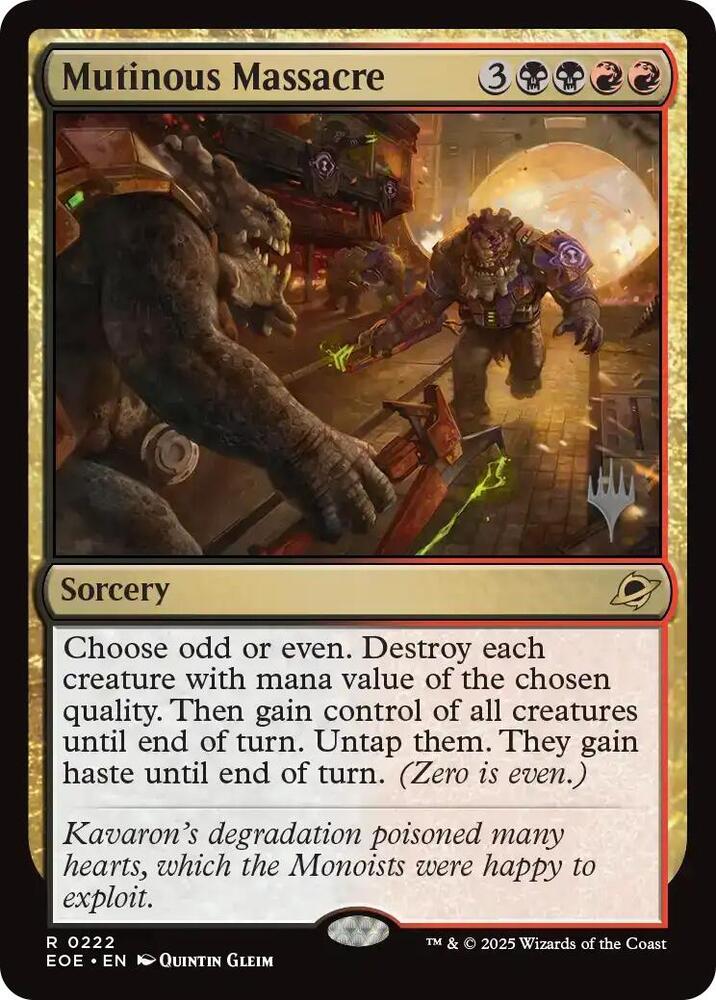Mutinous Massacre 222p/160 (Promo Pack: Edge of Eternities)  - Foil | Good Games Morley