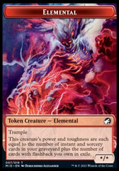 Zombie (005) // Elemental Double-Sided Token [Innistrad: Midnight Hunt Tokens] | Good Games Morley