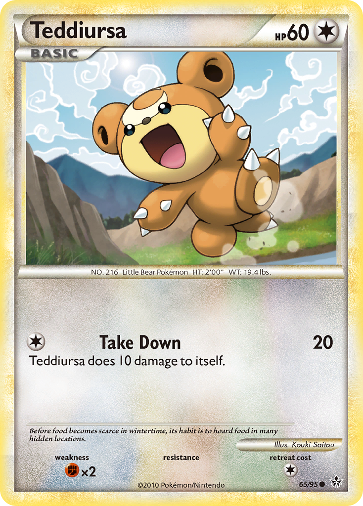 Teddiursa (65/95) [HeartGold & SoulSilver: Unleashed] | Good Games Morley