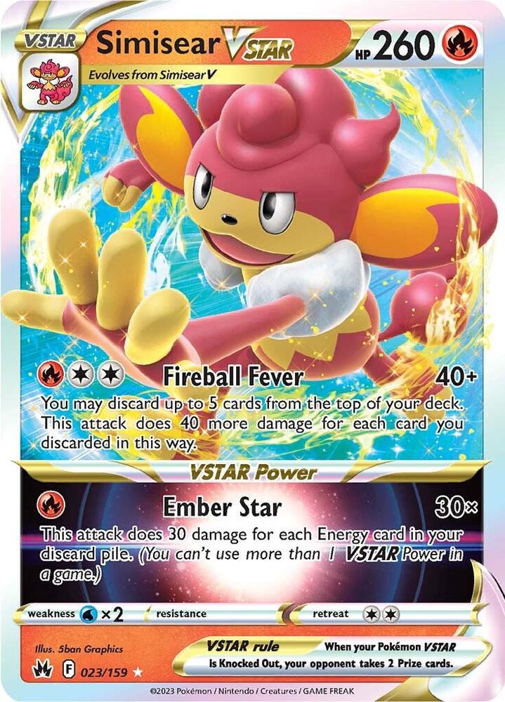 Simisear VSTAR 023/159 (Crown Zenith)  - Holofoil | Good Games Morley