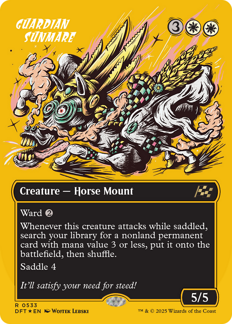 Guardian Sunmare (Borderless) (First-Place Foil) [Aetherdrift] | Good Games Morley