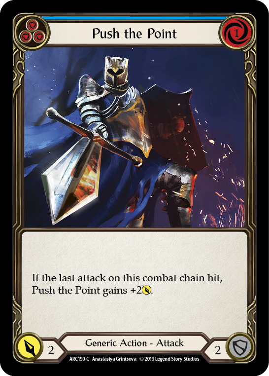 Push the Point (Blue) [ARC190-C] (Arcane Rising)  1st Edition Normal | Good Games Morley