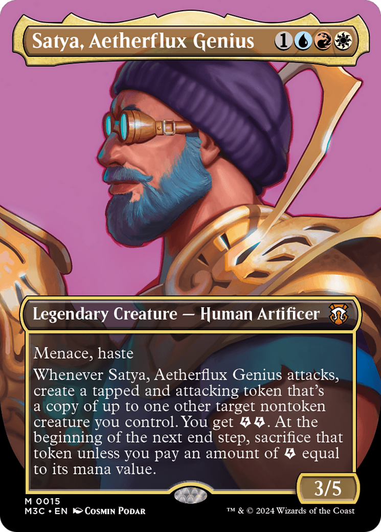 Satya, Aetherflux Genius (Borderless) [Modern Horizons 3 Commander] | Good Games Morley