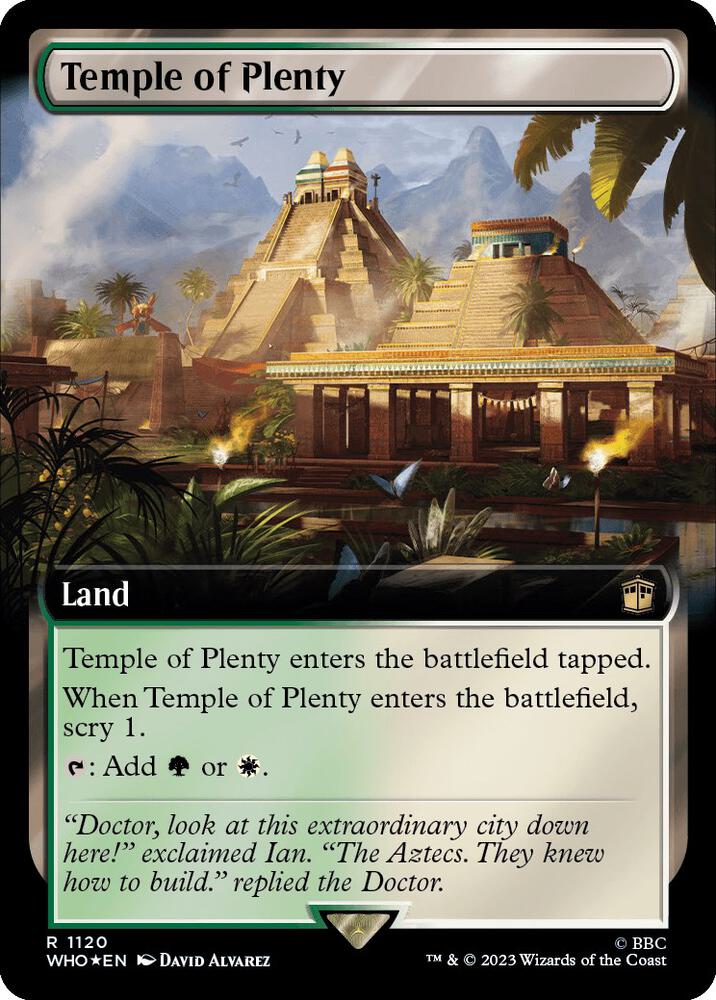 Temple of Plenty 1120/331 (Universes Beyond: Doctor Who)  - Extended Art Surge Foil | Good Games Morley
