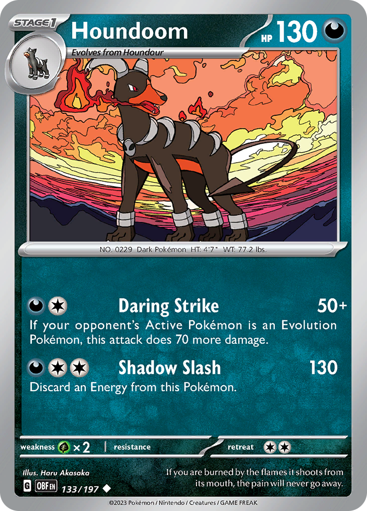 Houndoom (133/197) [Scarlet & Violet: Obsidian Flames] | Good Games Morley