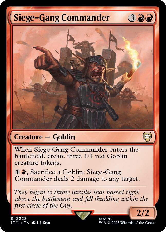 Siege-Gang Commander 228/347 (Commander: The Lord of the Rings: Tales of Middle-earth)  | Good Games Morley