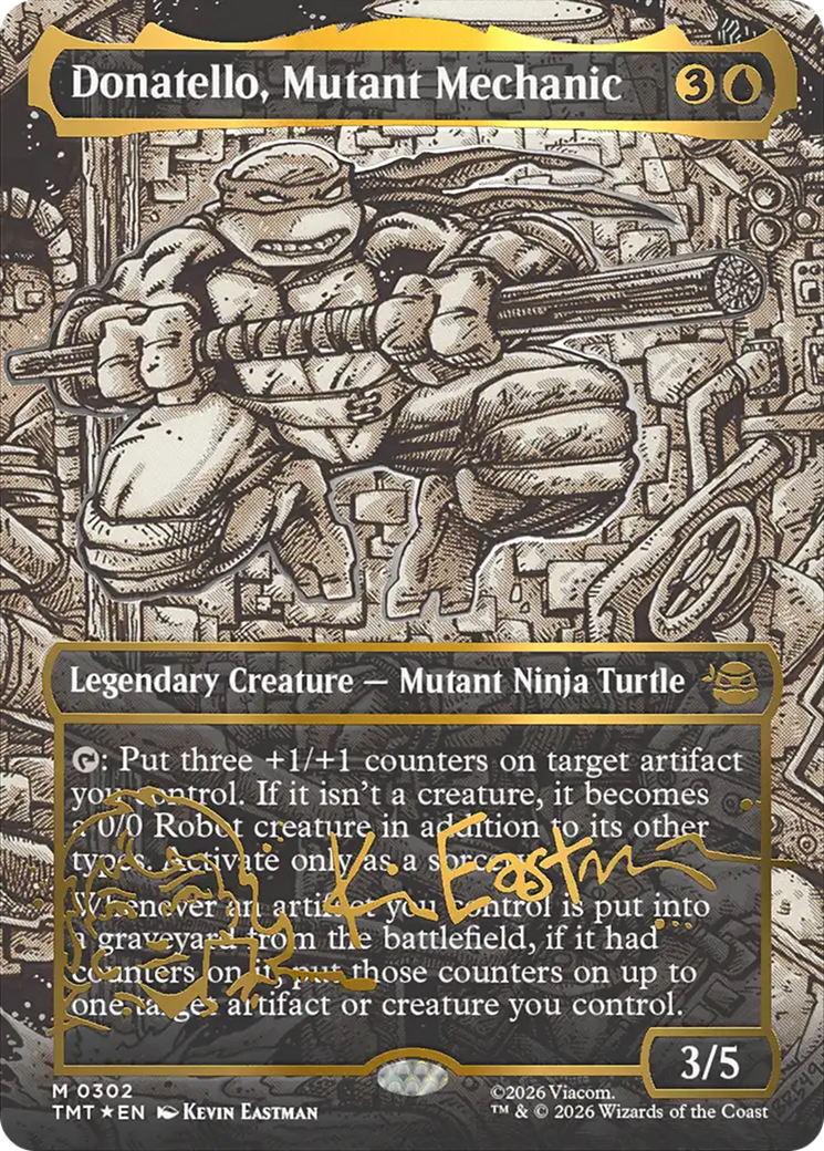 Donatello, Mutant Mechanic (Borderless) (Gold-Stamped Signature) [Teenage Mutant Ninja Turtles] | Good Games Morley