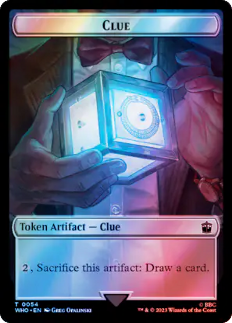 Alien // Clue (0054) Double-Sided Token (Surge Foil) [Doctor Who Tokens] | Good Games Morley