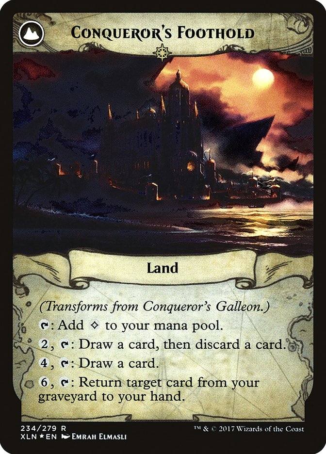 Conqueror's Galleon // Conqueror's Foothold [Ixalan Prerelease Promos] | Good Games Morley