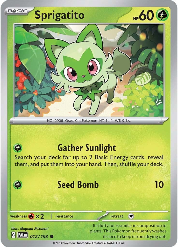 Sprigatito (012/193) [Scarlet & Violet: Paldea Evolved] | Good Games Morley