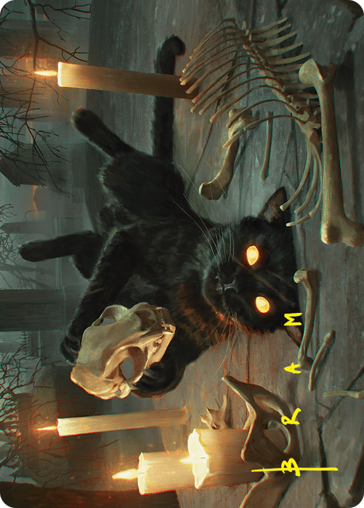 Nine-Lives Familiar Art Card (8/54) (Gold-Stamped Signature) [Foundations Art Series] | Good Games Morley