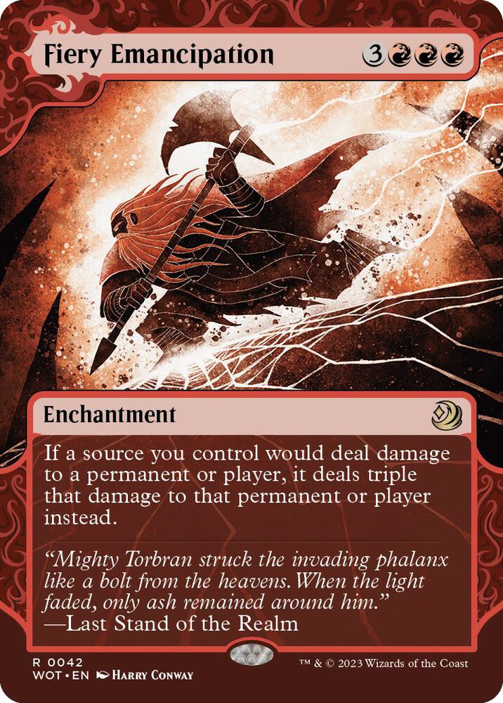 Fiery Emancipation 42 (Wilds of Eldraine: Enchanting Tales)  - Showcase | Good Games Morley