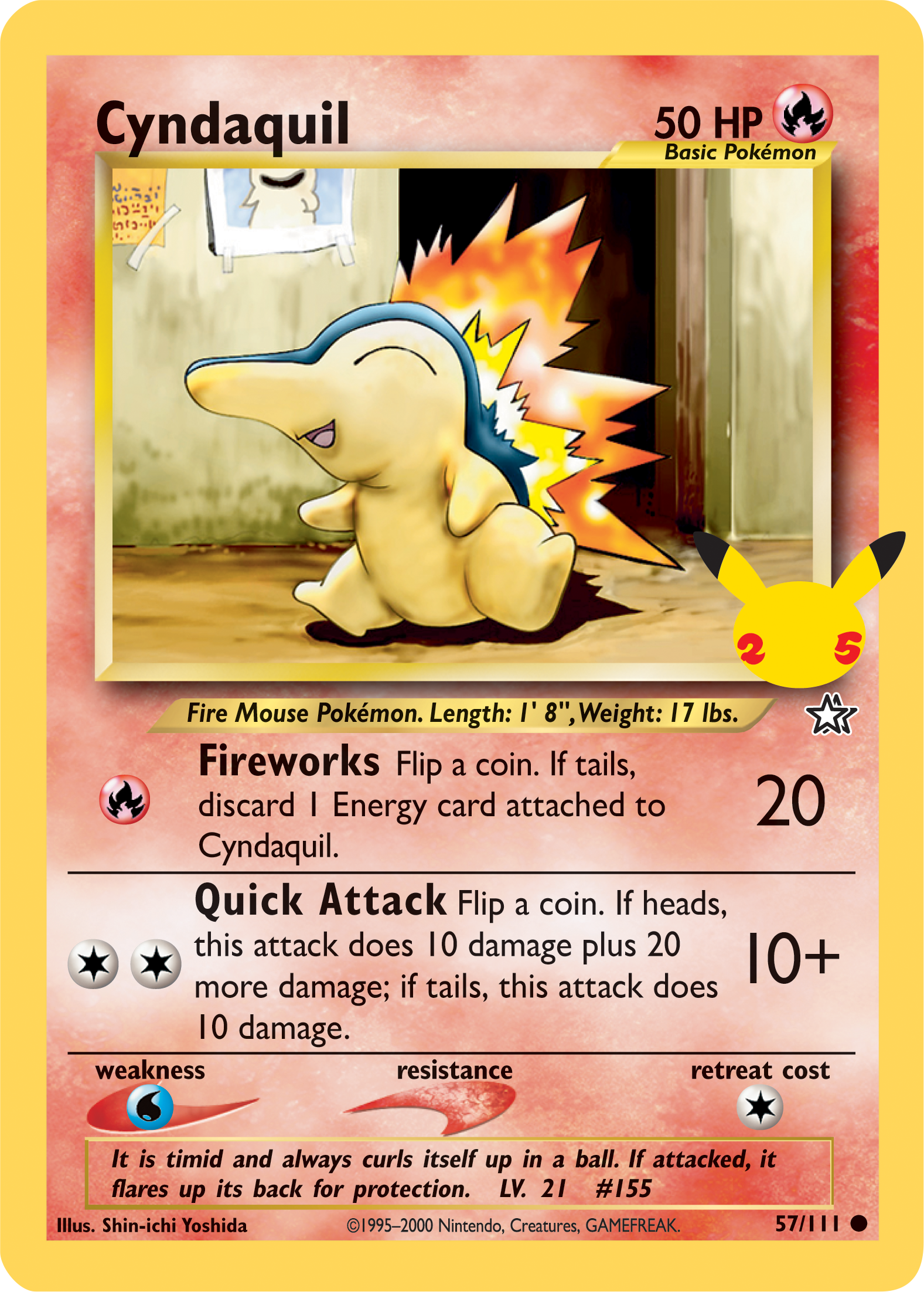 Cyndaquil (57/111) (Jumbo Card) [First Partner Pack] | Good Games Morley