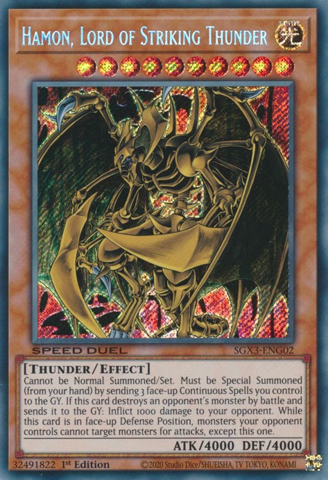 Hamon, Lord of Striking Thunder [SGX3-ENG02] Secret Rare | Good Games Morley