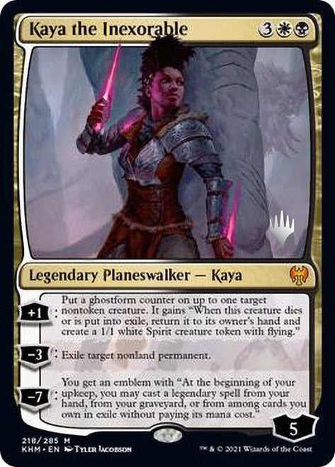 Kaya the Inexorable (Promo Pack) [Kaldheim Promos] | Good Games Morley
