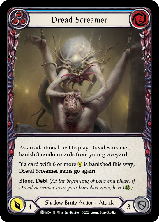Dread Screamer (Blue) [MON143] (Monarch)  1st Edition Normal | Good Games Morley