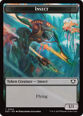 Insect // Beast (0005) Double-Sided Token [Edge of Eternities Commander Tokens] | Good Games Morley