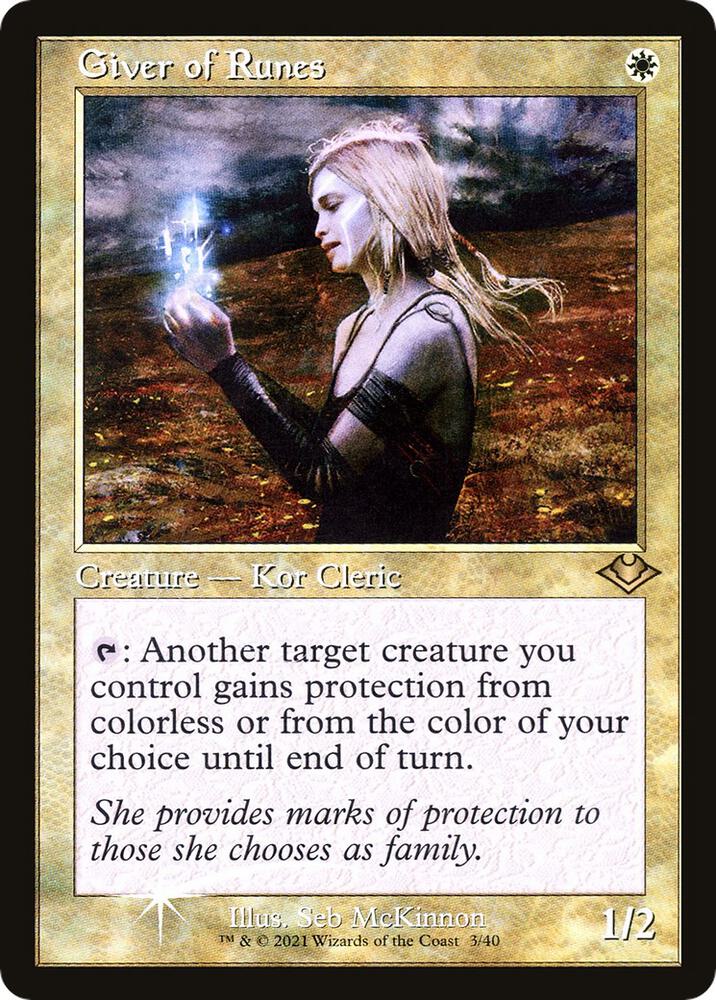 Giver of Runes 3/40 (Modern Horizons)  - Retro Foil | Good Games Morley