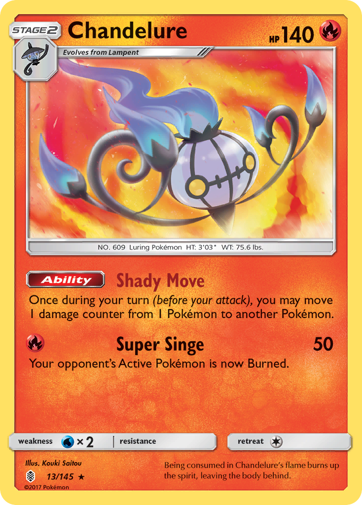 Chandelure (13/145) [Sun & Moon: Guardians Rising] | Good Games Morley