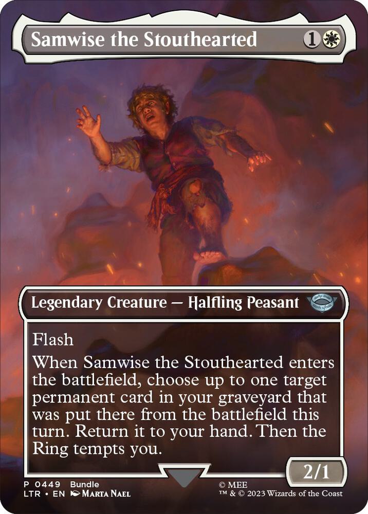 Samwise the Stouthearted Borderless LTR Bundle 449 (Unique and Miscellaneous Promos)  - Foil | Good Games Morley