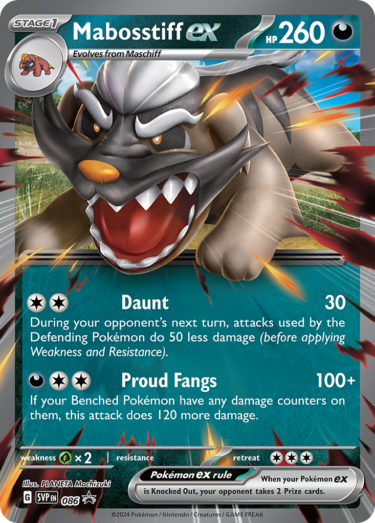 Mabosstiff ex (086) (Jumbo Card) [Scarlet & Violet: Black Star Promos] | Good Games Morley