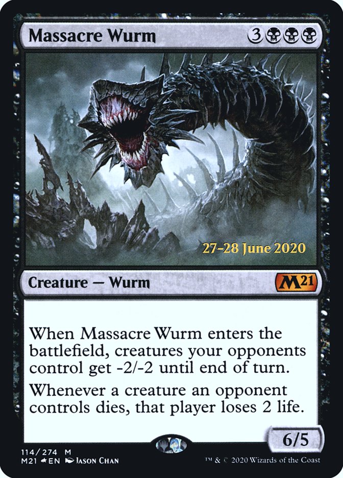 Massacre Wurm [Core Set 2021 Prerelease Promos] | Good Games Morley