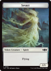 Spirit // Treasure Double-Sided Token [Tarkir: Dragonstorm Commander Tokens] | Good Games Morley