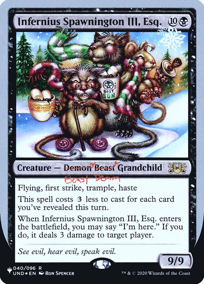 Infernius Spawnington III, Esq. (Unfinity Foil Edition) [The List] | Good Games Morley